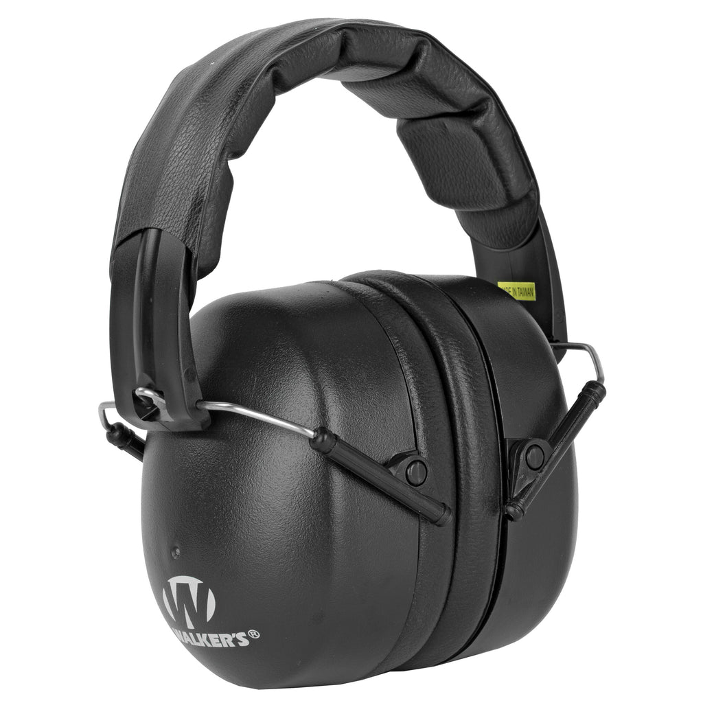 Walker's GWP-EXFM3 Folding Range Earmuffs for Shooting Protection - Black Plastic Headset