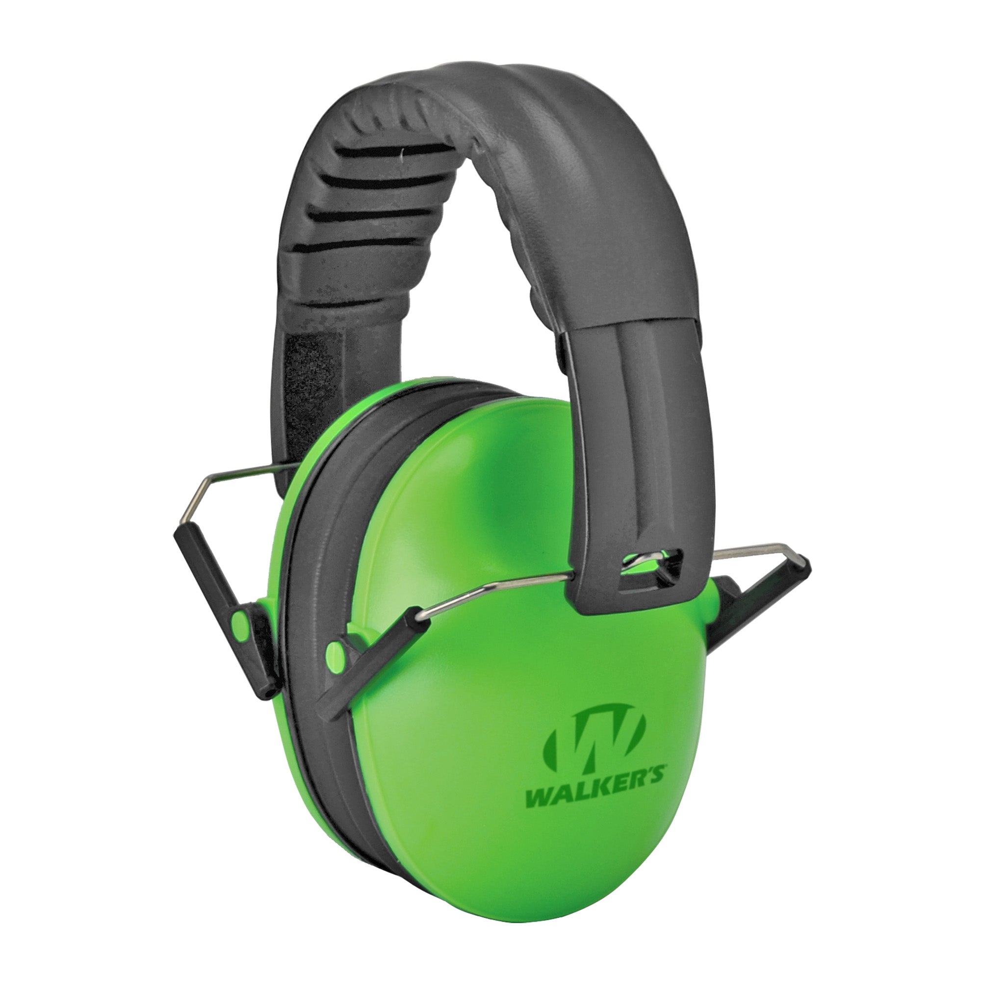 Walker's GWP-FKDM-LG Ultra Compact Lime Green Passive Ear Muffs for Shooting Safety
