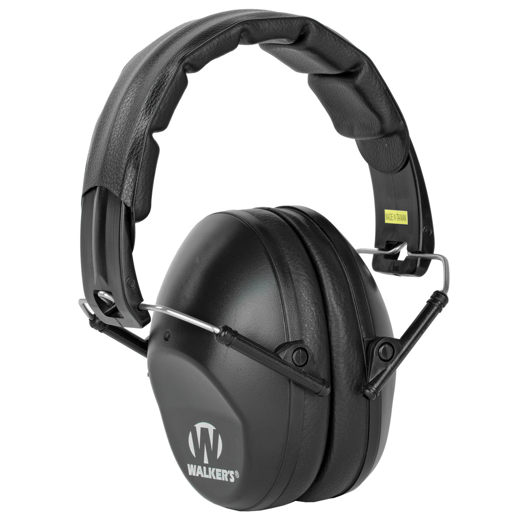 Walker's GWP-FPM1 Passive Earmuffs - Black Noise-Reducing Hearing Protection