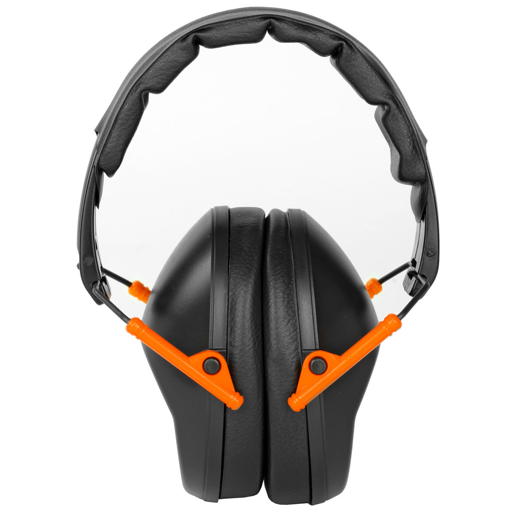 Walker's GWP-FPM1-BKO Passive Shooting Ear Muffs – Black and Orange Safety Ear Protection