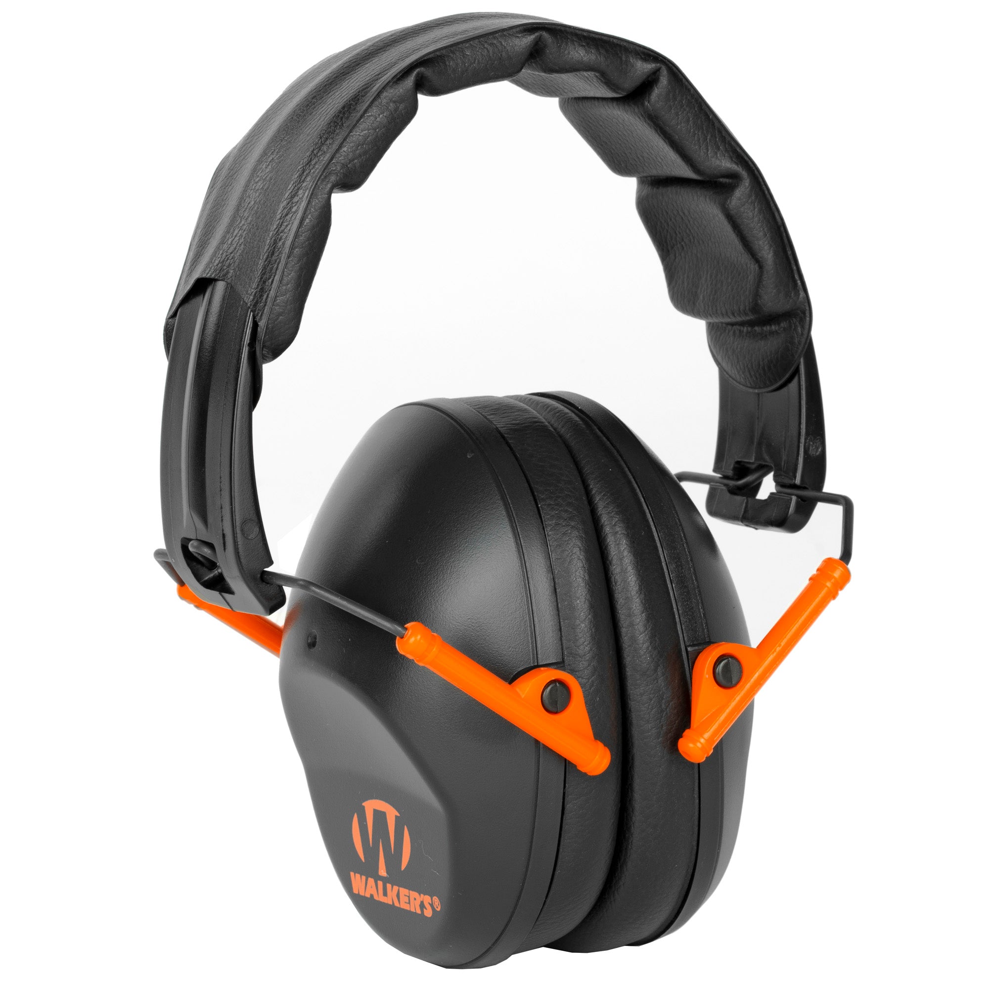 Walker's GWP-FPM1-BKO Passive Shooting Ear Muffs – Black and Orange Safety Ear Protection