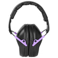 Walker's Pro Flding Muff Black and Purple Passive Ear Muffs – Hearing Protection for Shooting and Hunting
