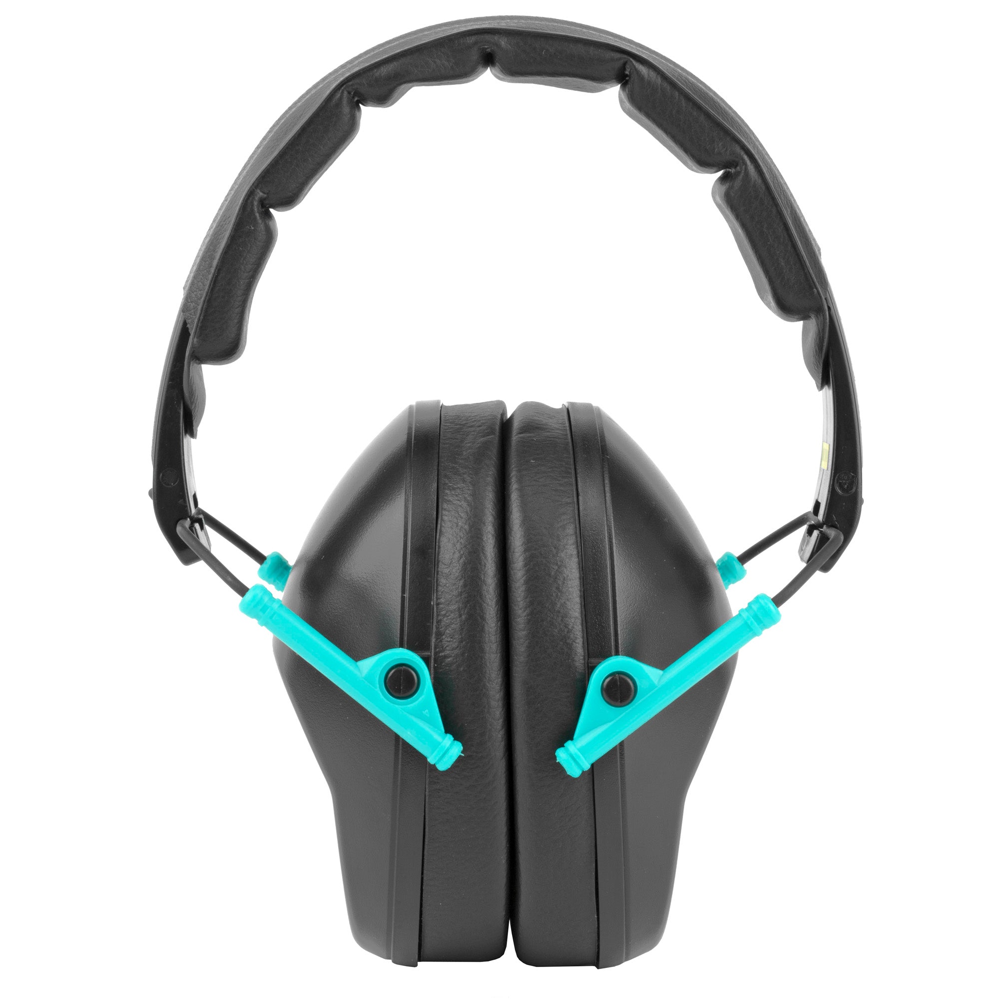 Walker's GWP-FPM1-BKTL Passive Earmuffs in Black and Teal for Shooting Safety