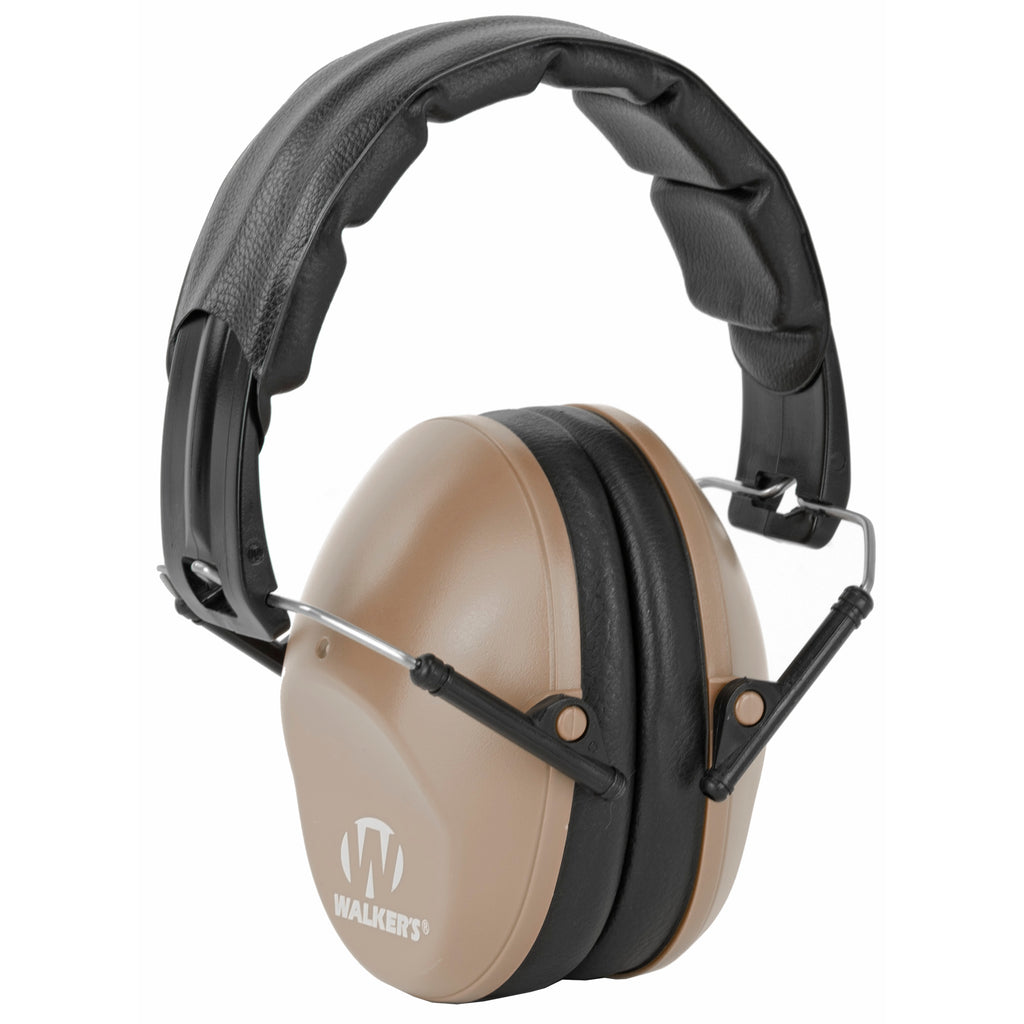 Walker's GWP-FPM1-FDE Passive Ear Muffs in Flat Dark Earth – Hearing Protection for Shooting and Hunting
