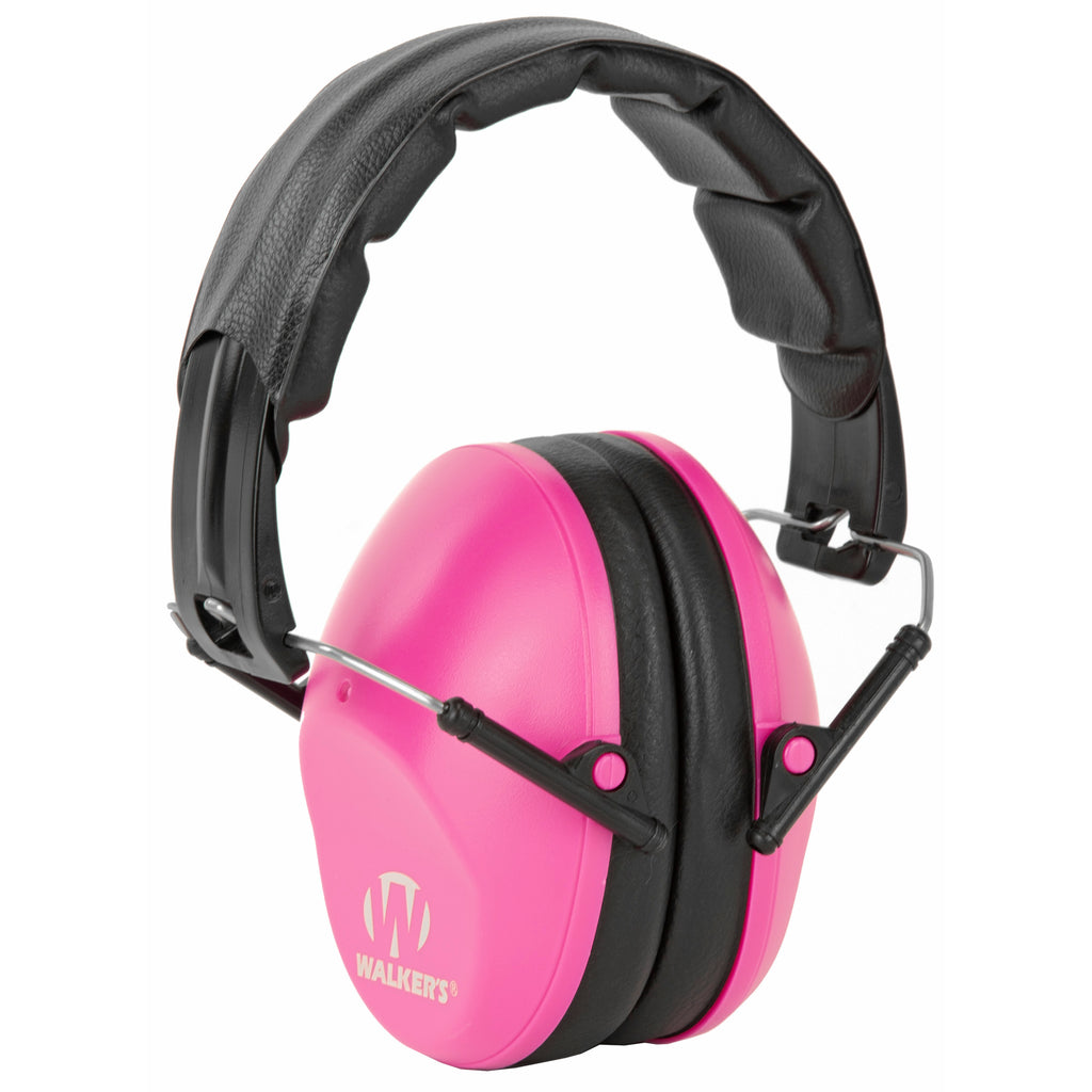 Walker's Pro Flding Muff Pink Passive Ear Muffs for Hearing Protection