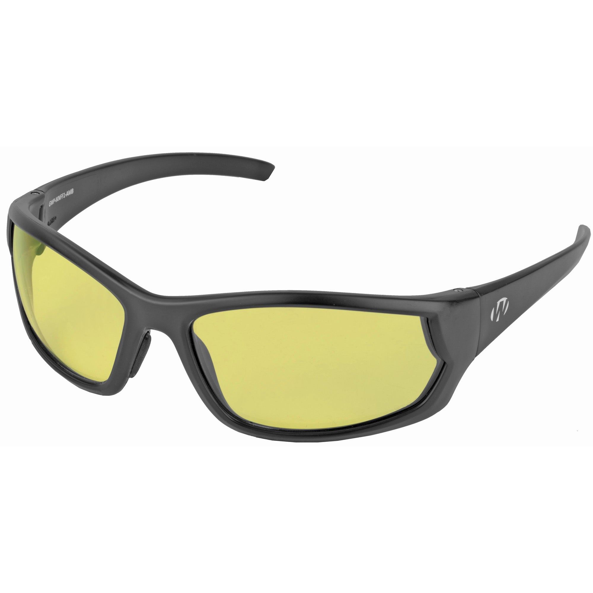 Walker's IKON Shooting Glasses with Amber Lenses - Black Frame