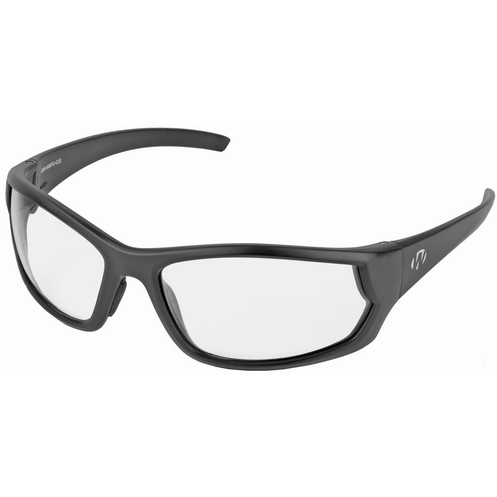 Walker's IKON Carbine Shooting Glasses with Clear Lenses - Black Full Frame Eyewear