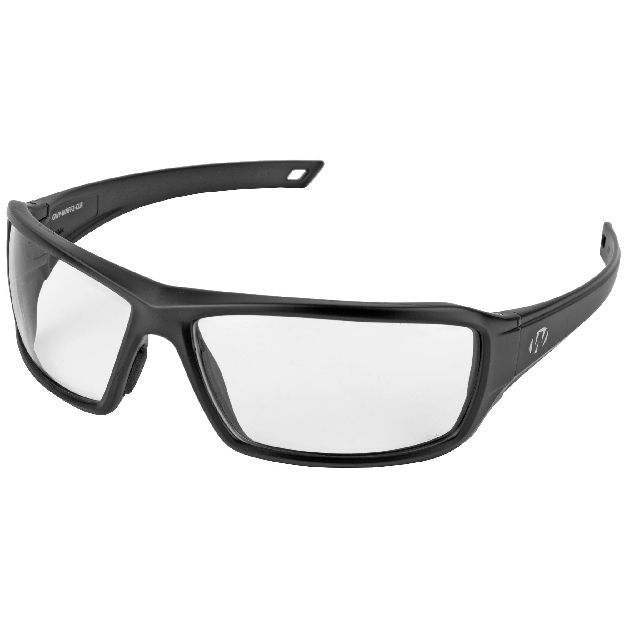 Walker's IKON Forge Shooting Glasses with Clear Lenses - Black Full Frame Eyewear