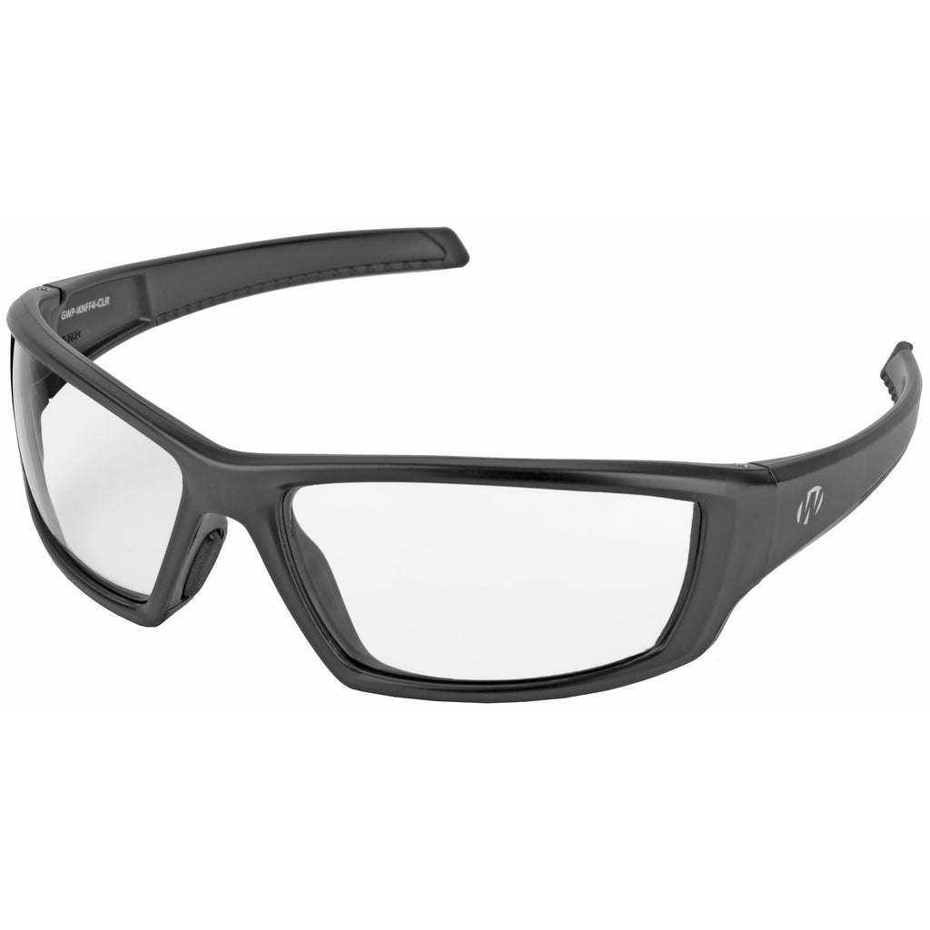 Walker's IKON Shooting Glasses with Clear Lenses - Black Frame