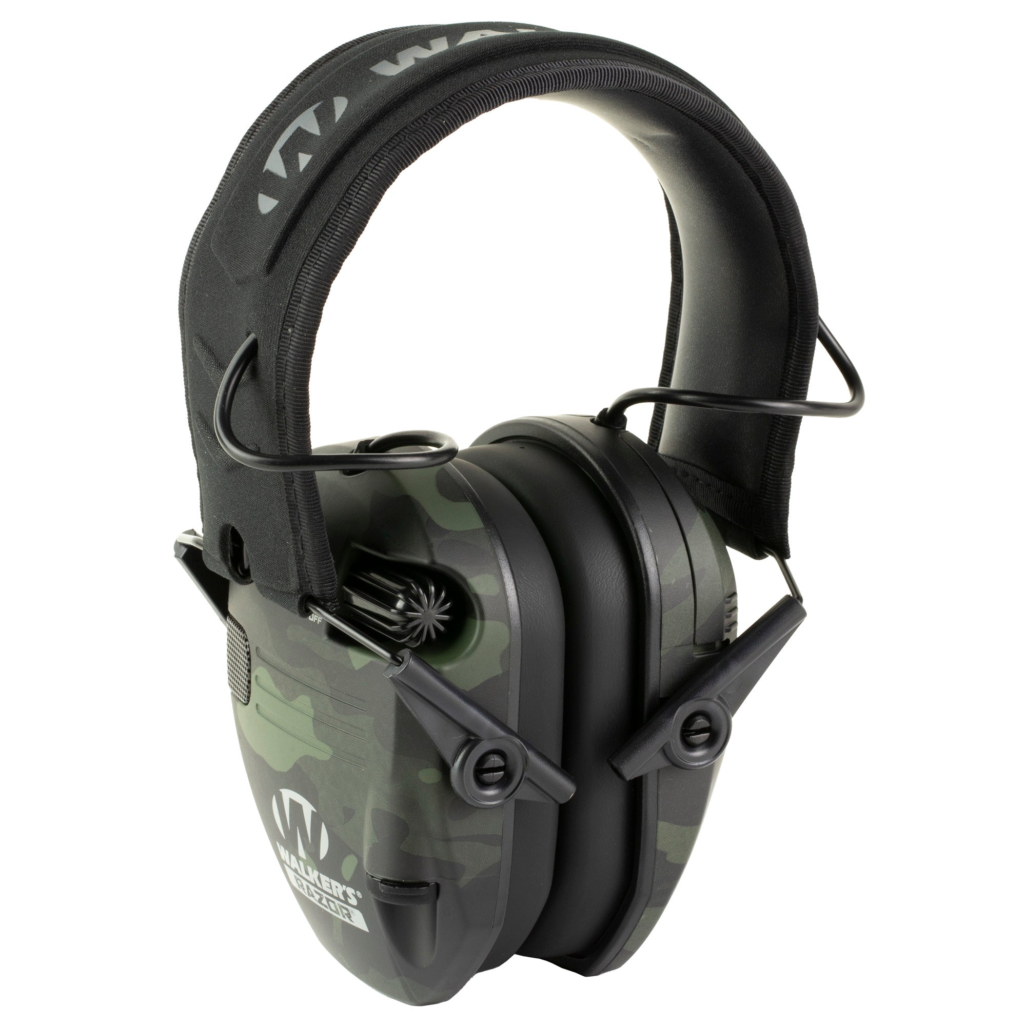 Walker's Razor Electronic Earmuff in Gray MultiCam - Noise Reduction Hearing Protection