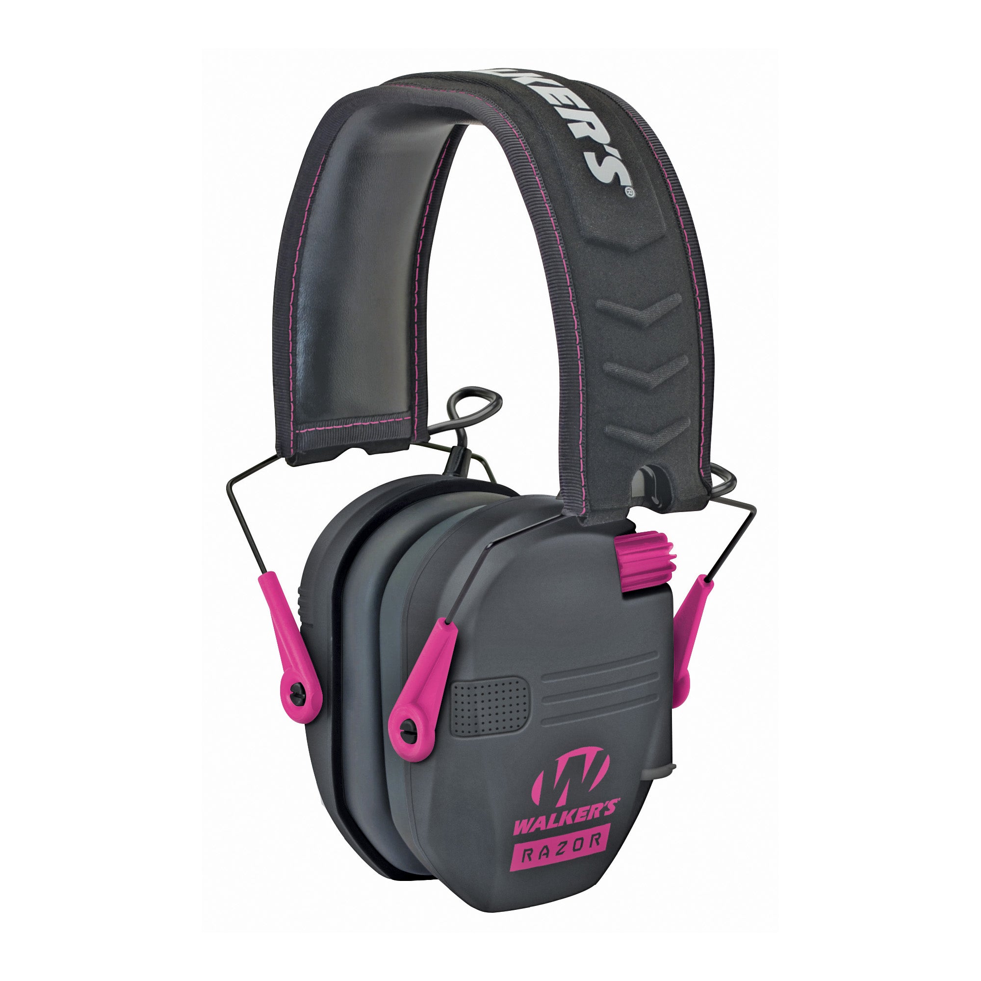 Walker's Razor SLM Electronic Earmuffs in Pink - Superior Hearing Protection for Shooting and Hunting