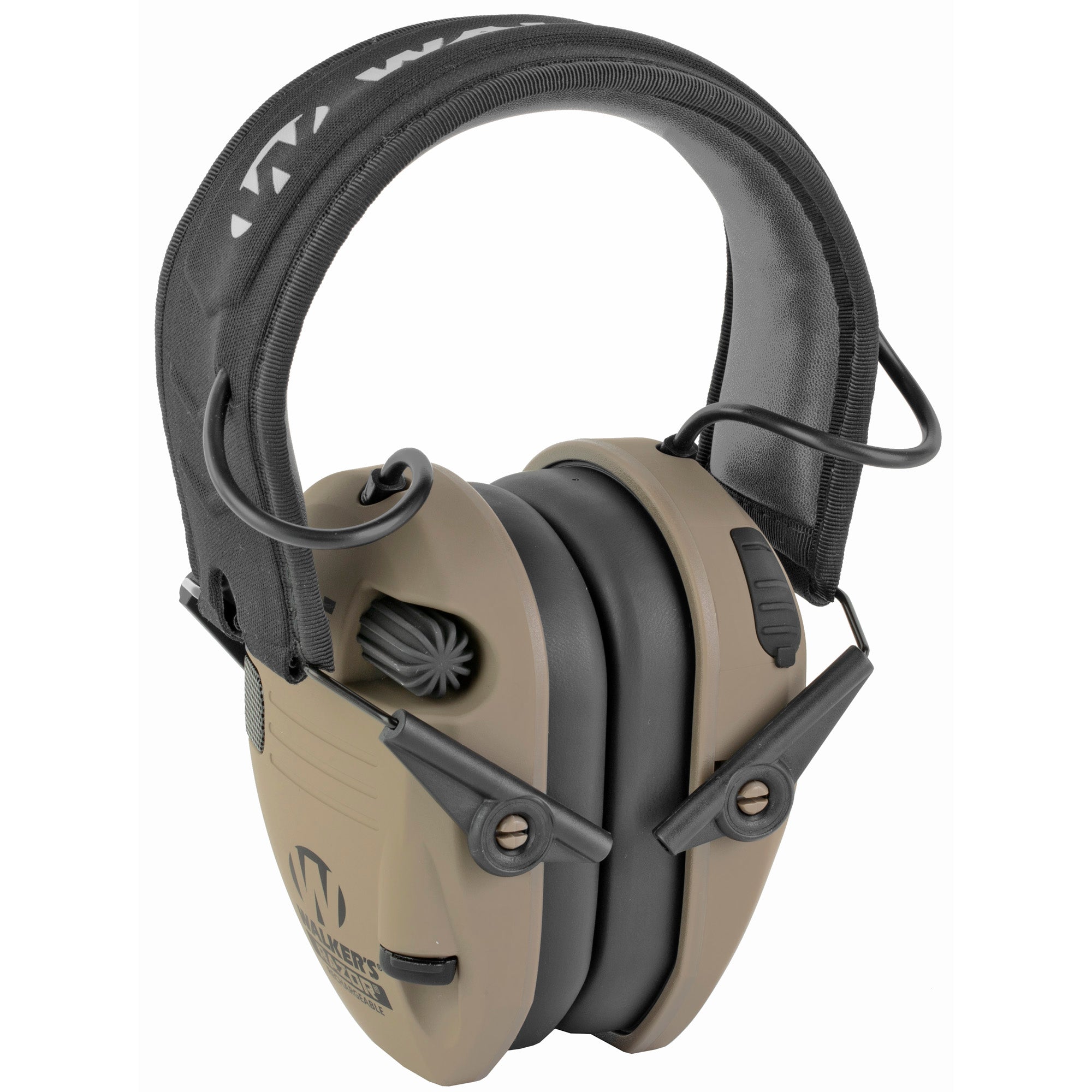 Walker's Razor Rechargeable Electronic Ear Muffs in Flat Dark Earth for Hearing Protection