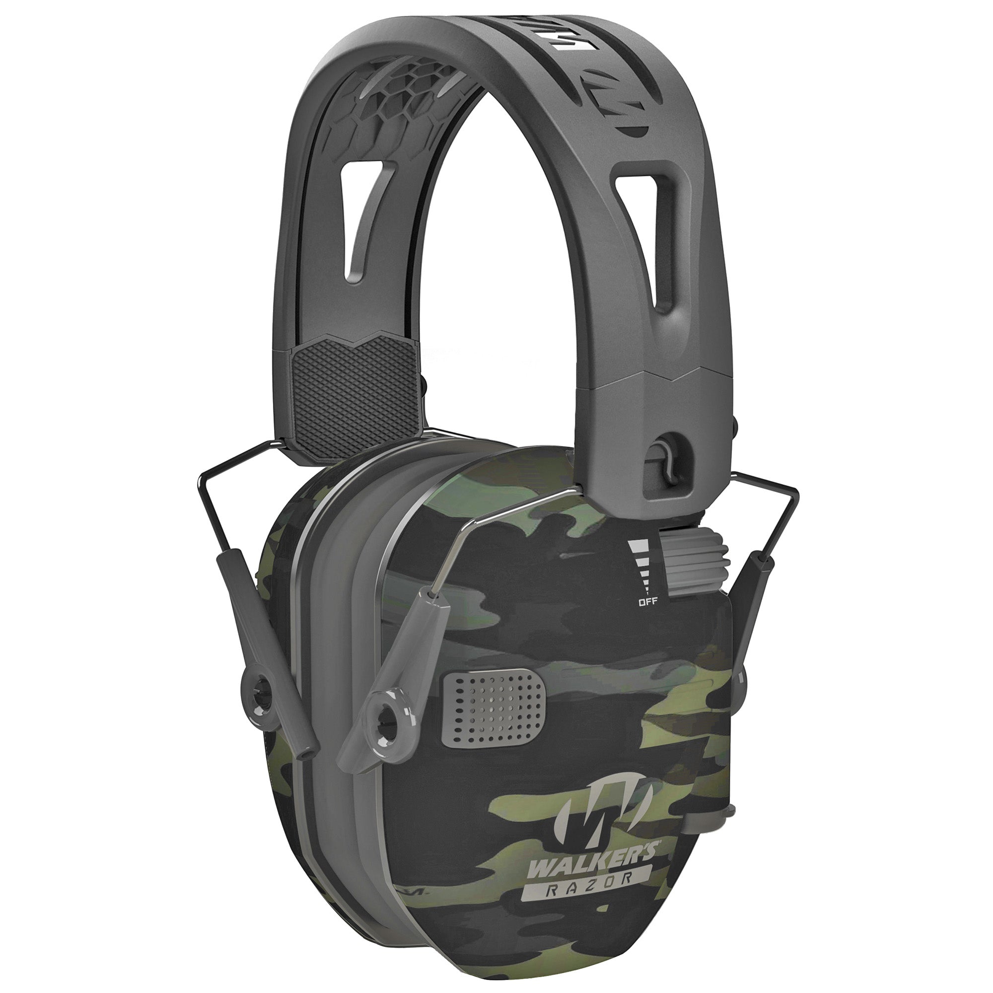Walker's Razor Tacti-Grip Electronic Earmuffs in MultiCam Gray