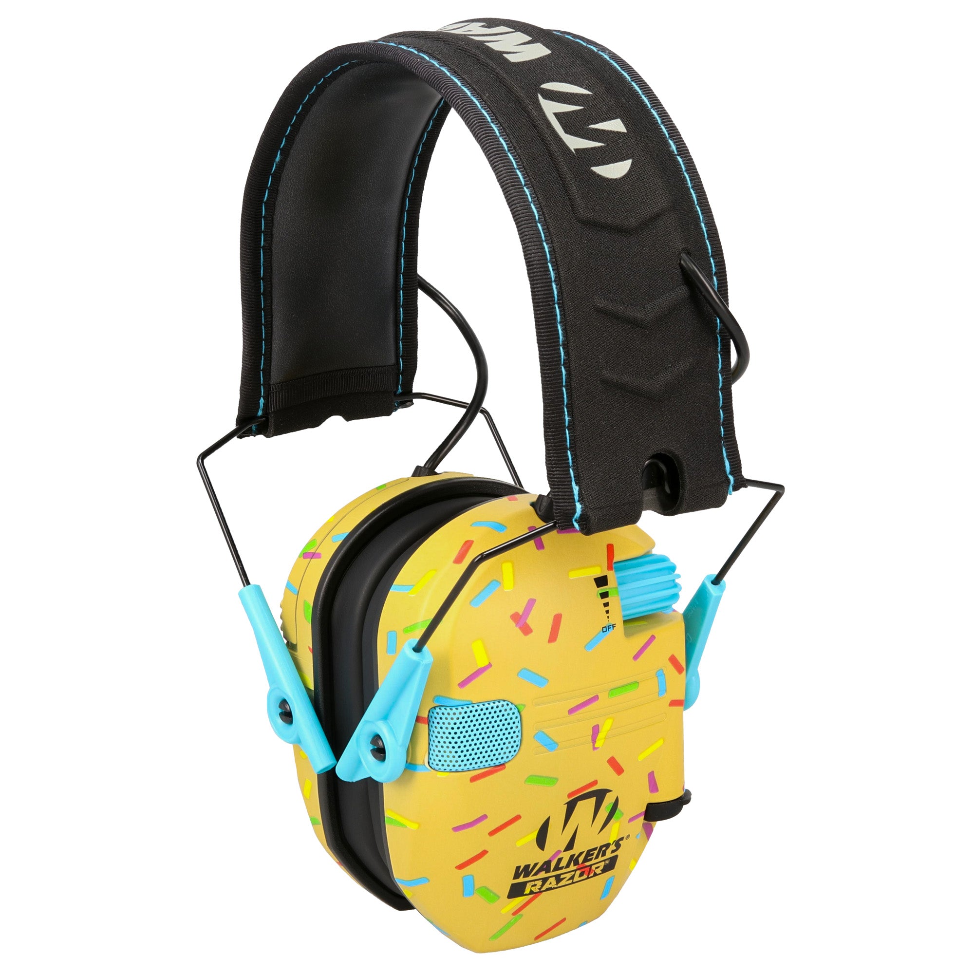 Walker's Razor Slim Electronic Earmuff in Gold - Model GWP-RSEM-SPRNKB