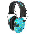 Walker's Razor Slim Electronic Earmuff - Blue, Model GWP-RSEM-SPRNKBL