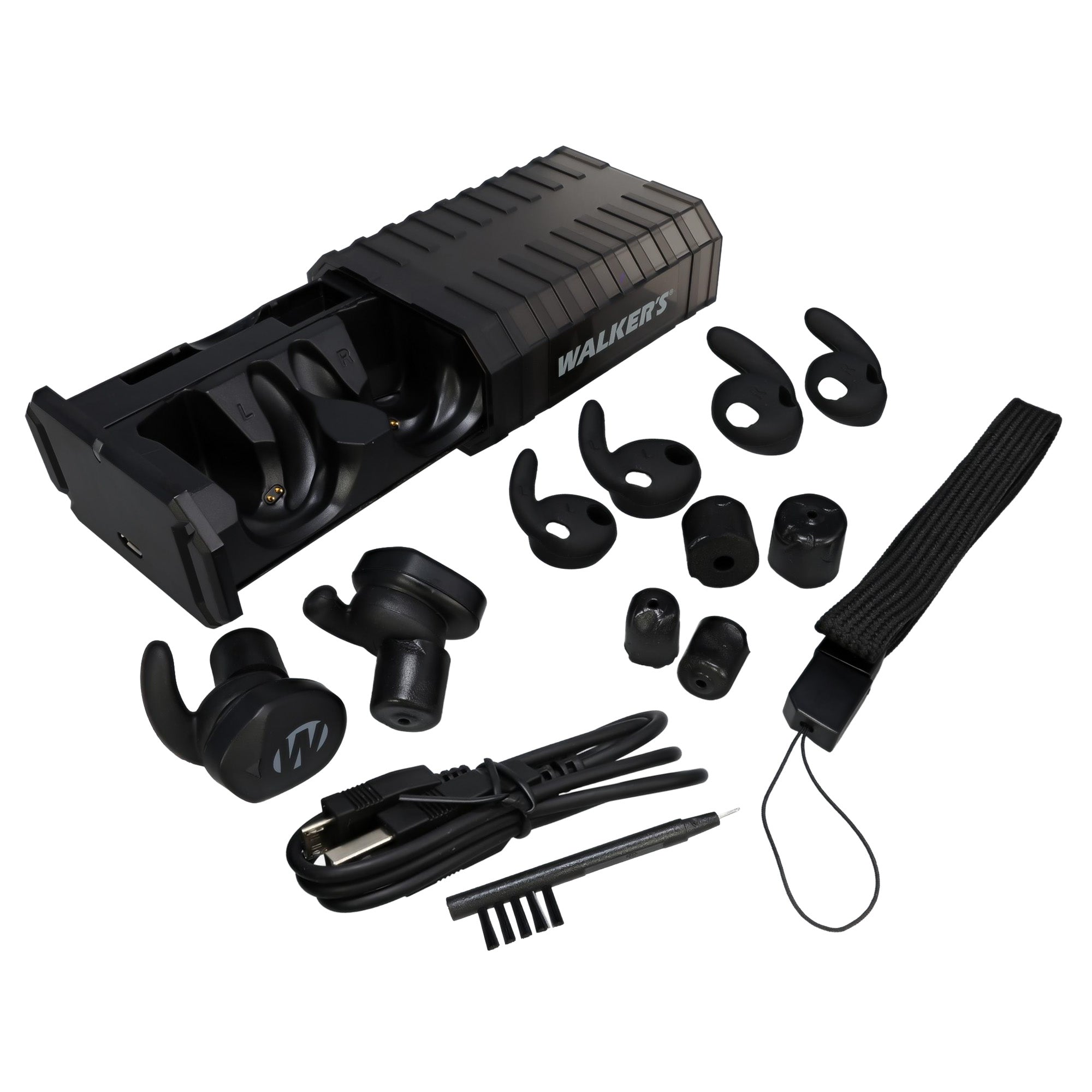 Walker's Restrictor Ear Buds BT Electronic Hearing Protection with Bluetooth 5.0 - Black