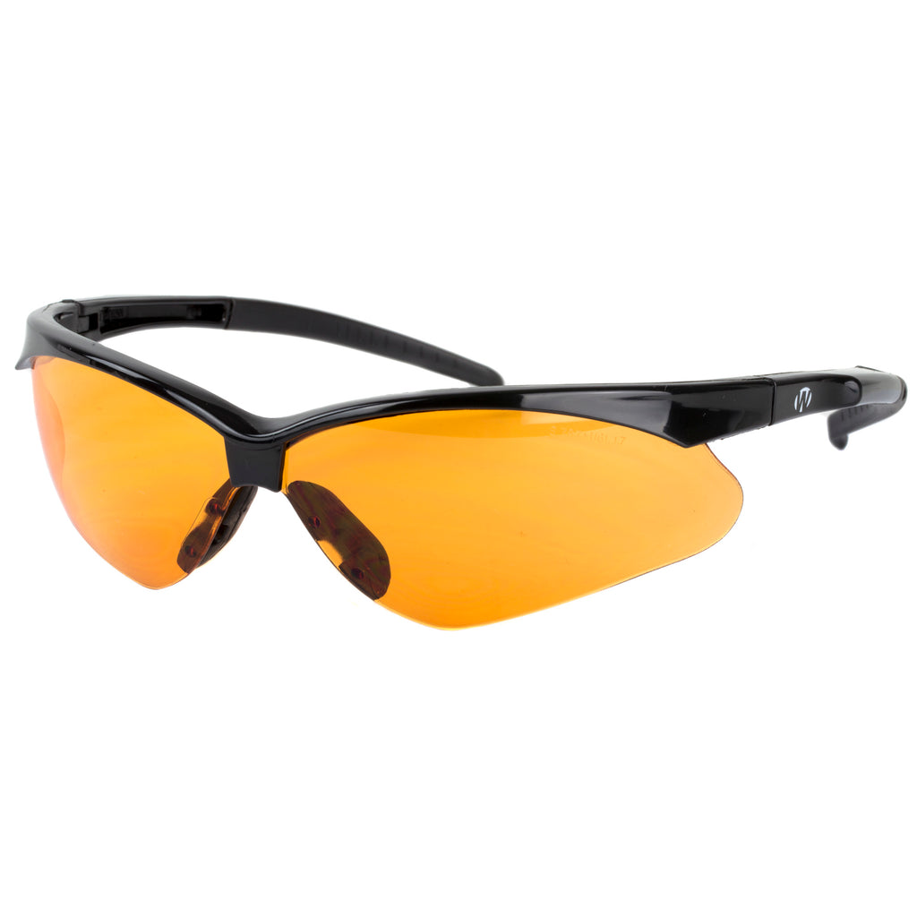 Walker's Crosshair Amber Sport Glasses - Black Polycarbonate Shooting Safety Eyewear