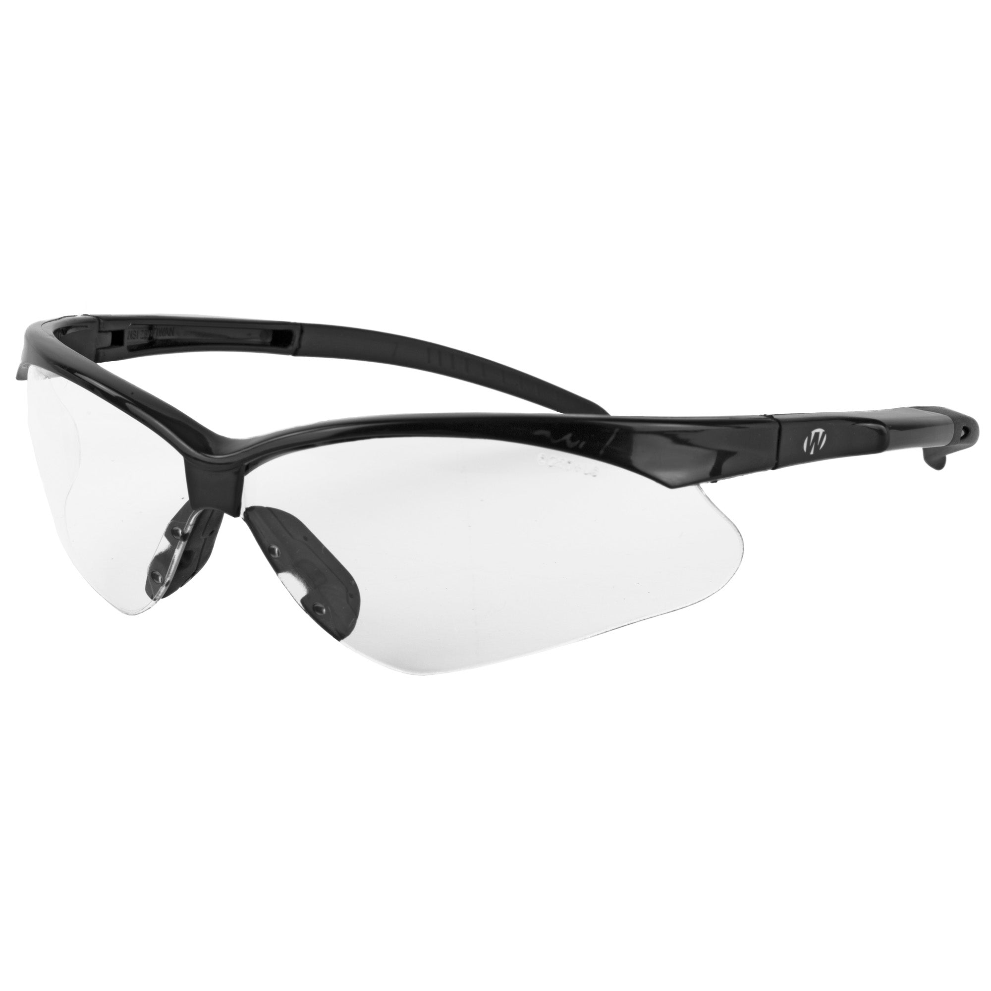 Walker's Crosshair Sport Glasses with Clear Polycarbonate Lenses, Black