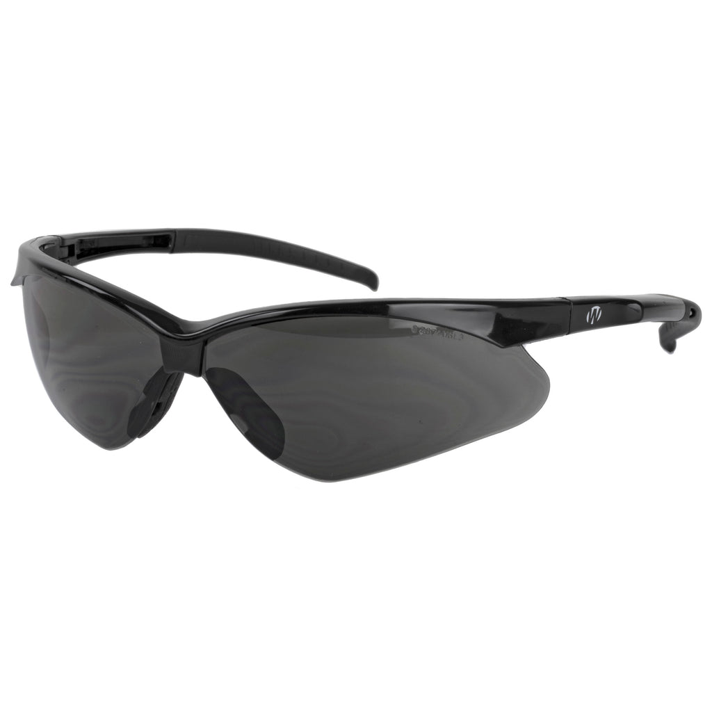 Walker's Crosshair Smoke Gray Shooting Glasses - Black Polycarbonate Safety Eyewear
