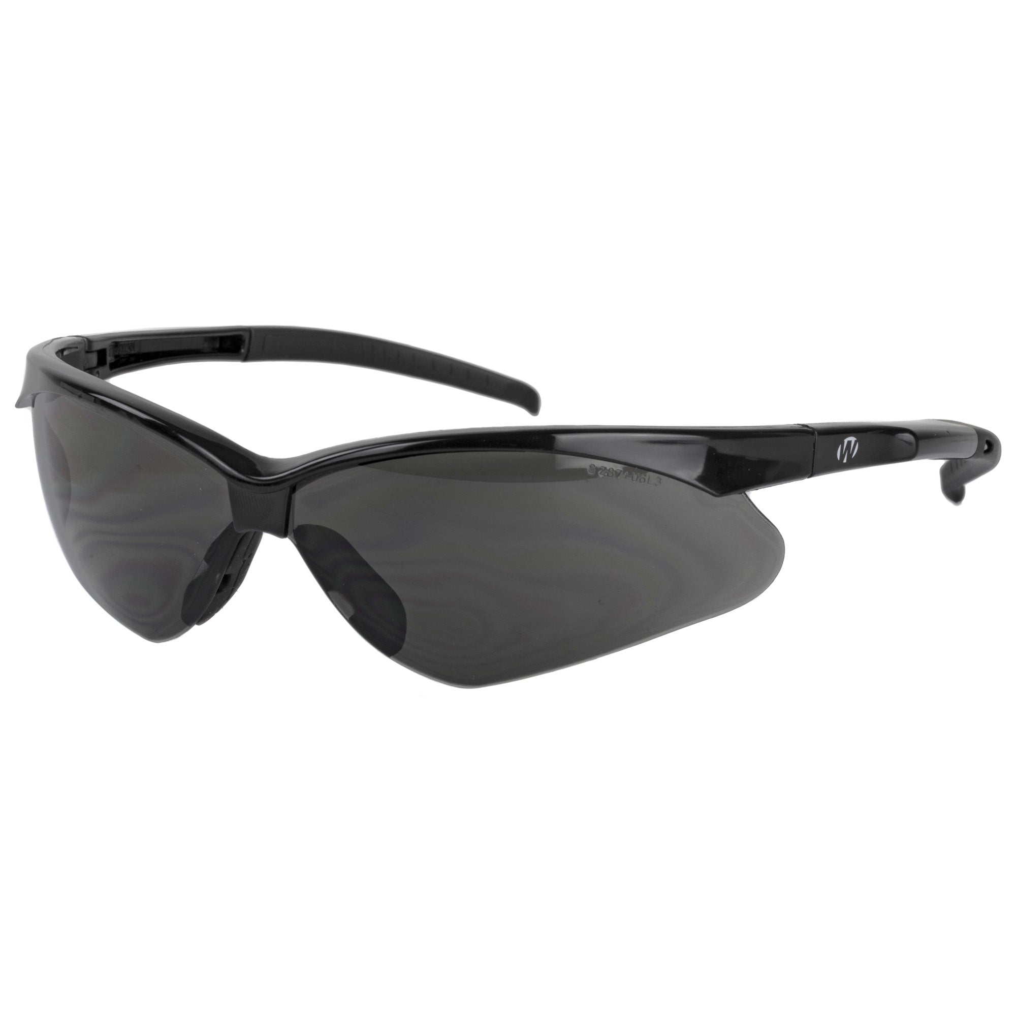 Walker's Crosshair Smoke Gray Shooting Glasses - Black Polycarbonate Safety Eyewear