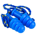 Walker's Blue Rubber Ear Plug with Cord - Model GWP-TPRCORD-BL