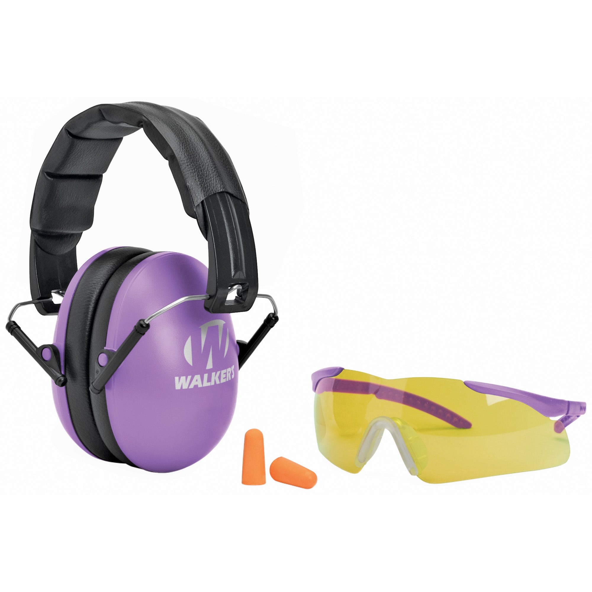 Walker's Passive Earmuff in Purple - Comfortable Hearing Protection for Shooting and Shooting Sports