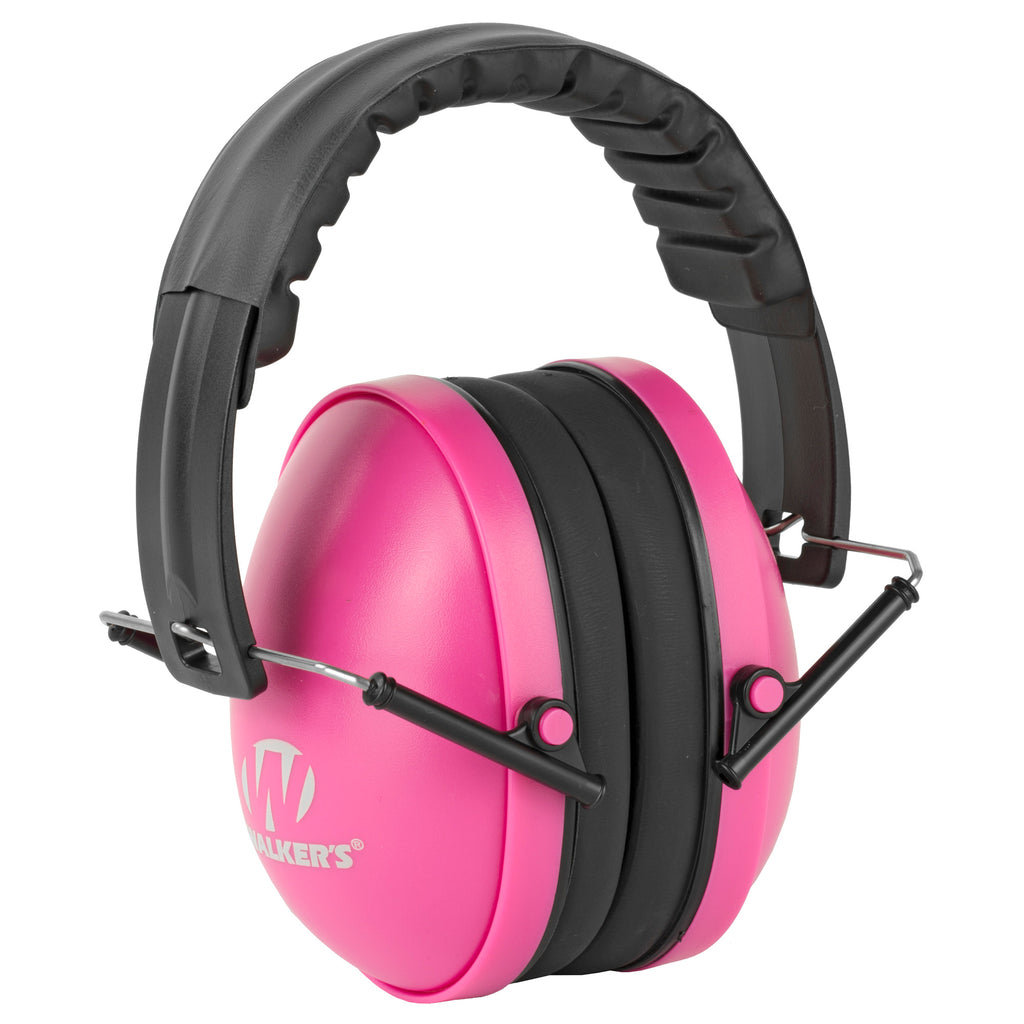 Walker's Pink Compact Earmuffs GWP-YWFM2-PNK for Shooting Safety and Hearing Protection