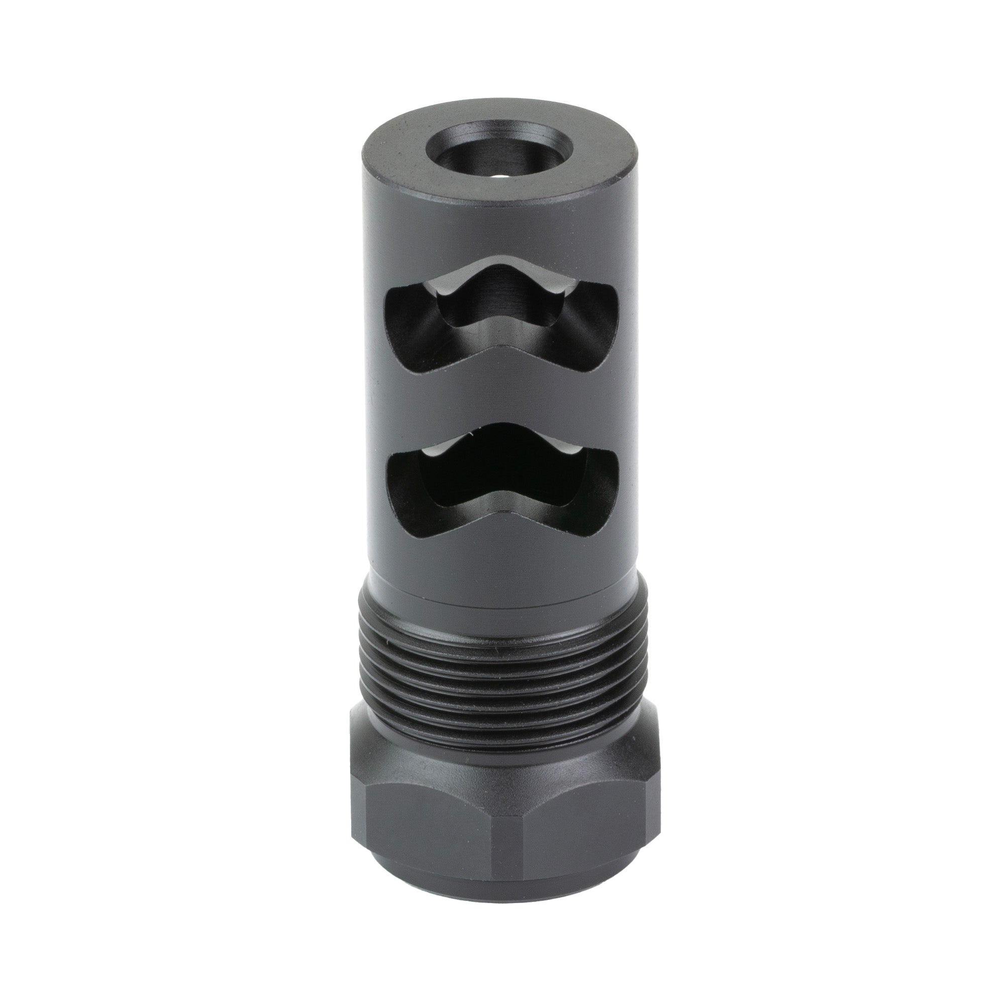 Wilson Combat RT Muzzle Brake for 9mm / 350 Legend - Black, Part Number SP-RTMB-5-8X24-9MM