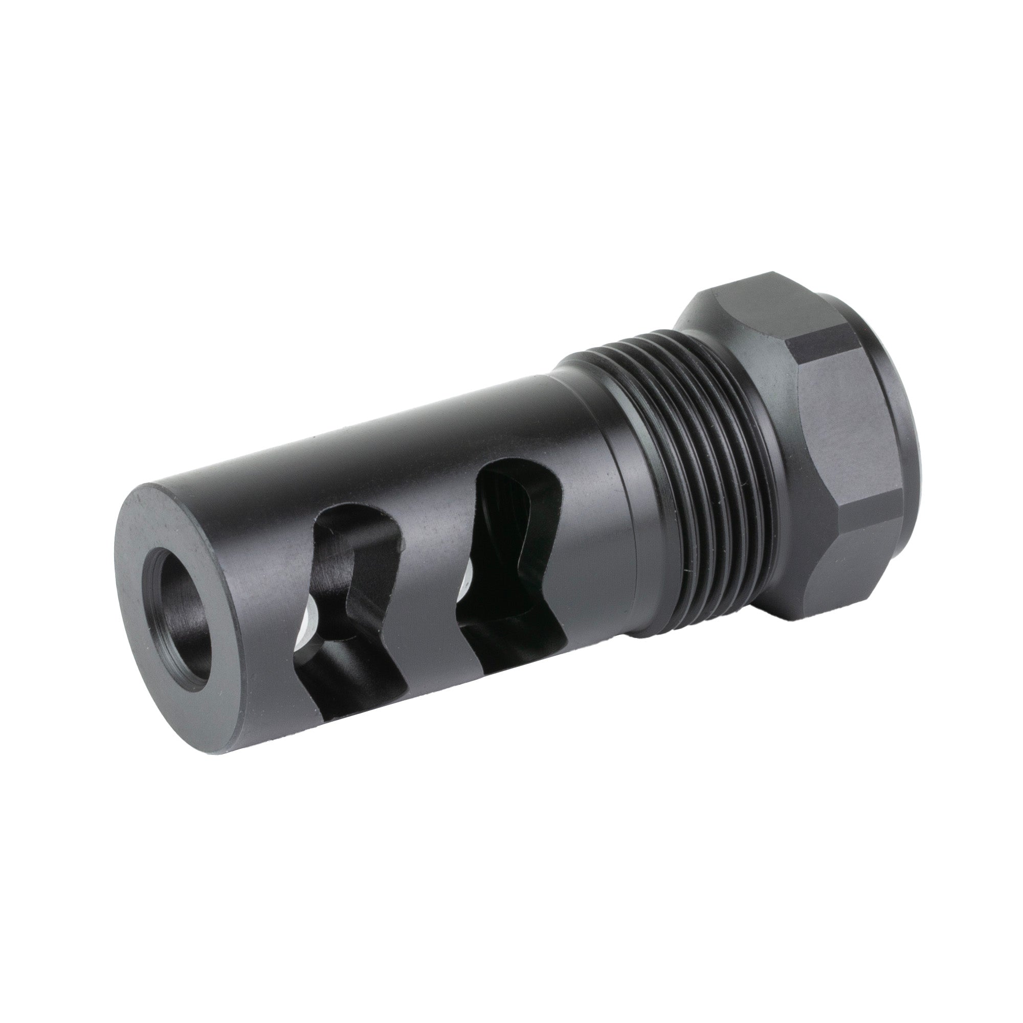 Wilson Combat RT Muzzle Brake for 9mm / 350 Legend - Black, Part Number SP-RTMB-5-8X24-9MM