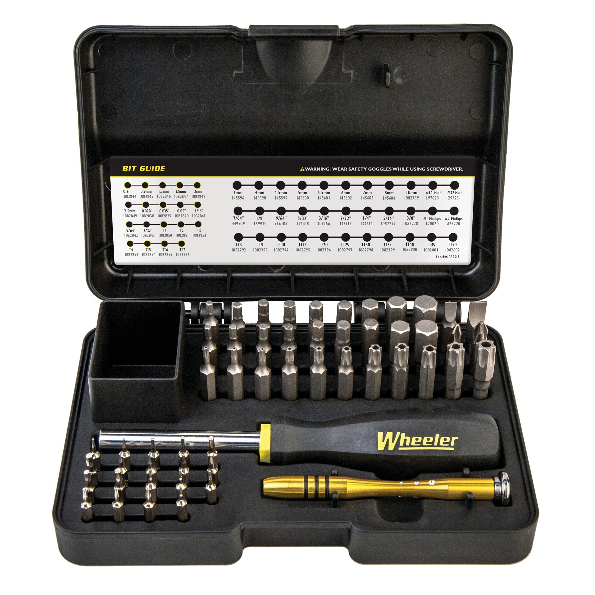 Wheeler 55-Piece Hex and Torx Screwdriver Set with Handles and Storage Case