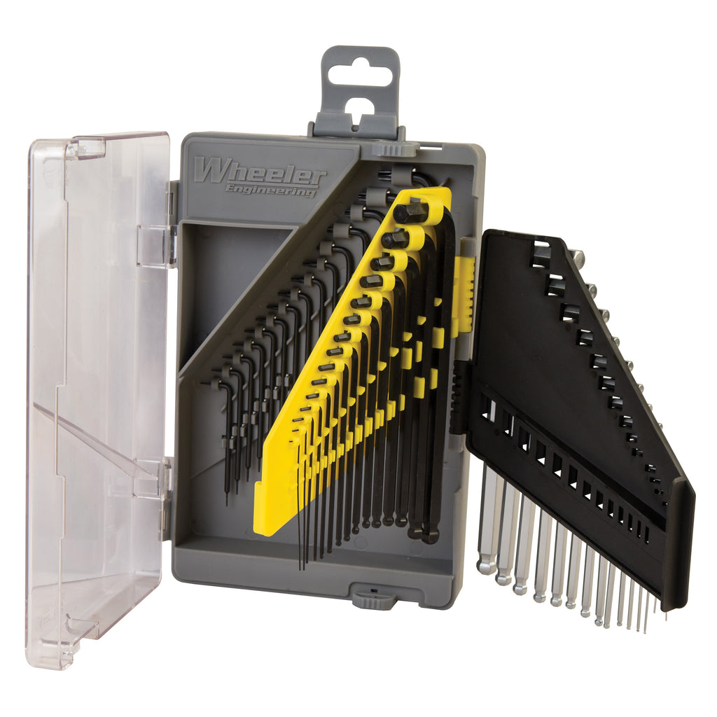 Wheeler 45-Piece Gunsmith Key Set with SAE, Metric Hex, and Torx Keys