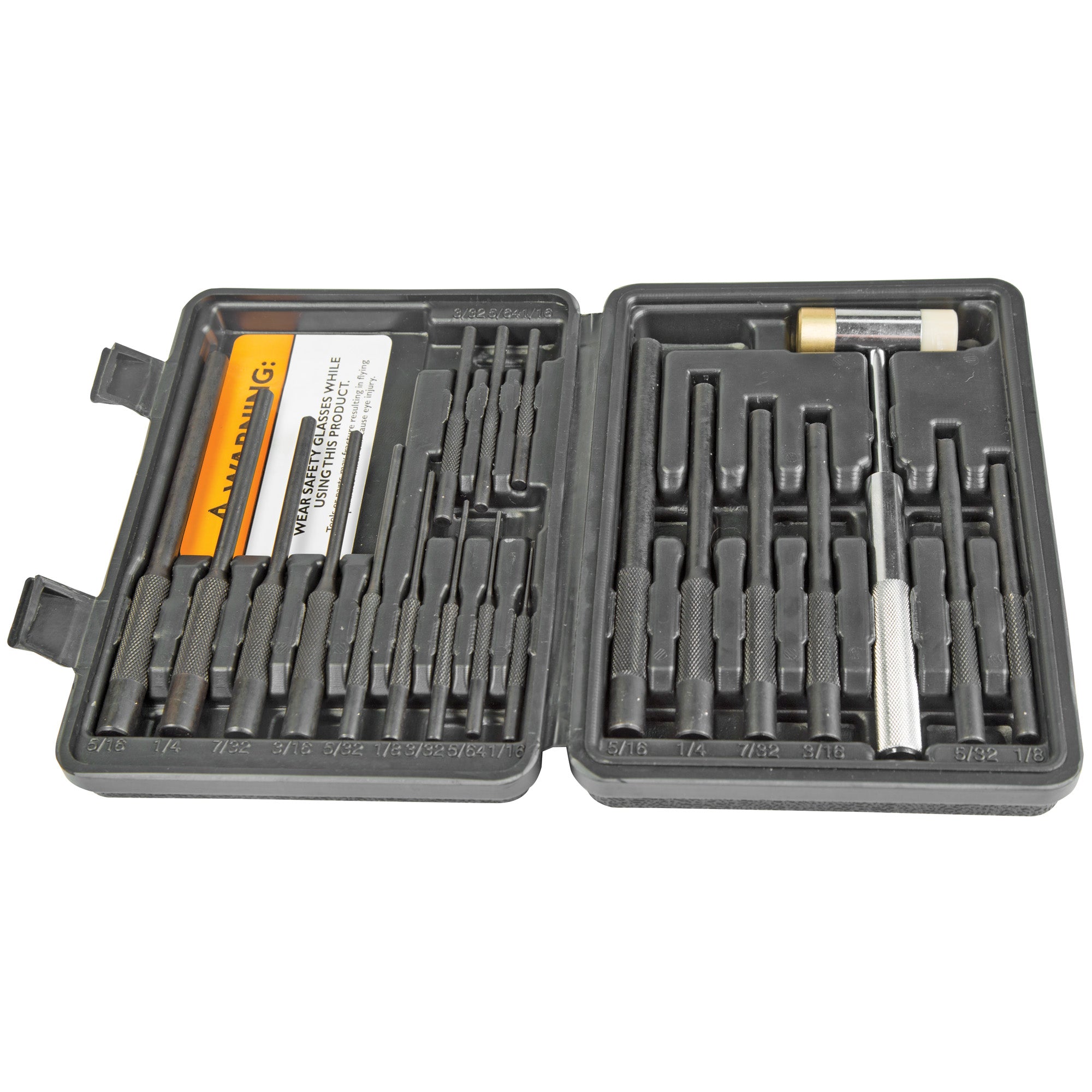 Wheeler Master Roll Pin Punch Set with Gunsmithing Hammer - Model 110128