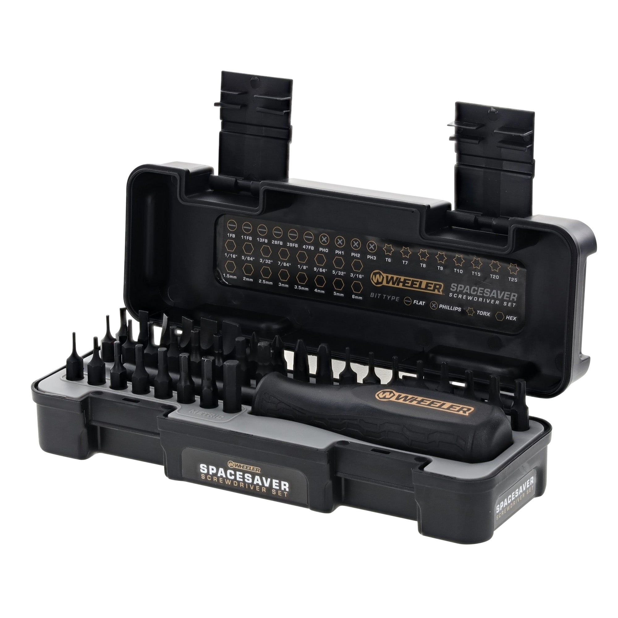 Wheeler 36-Piece Space Saver Screwdriver Set with SAE and Metric Bits
