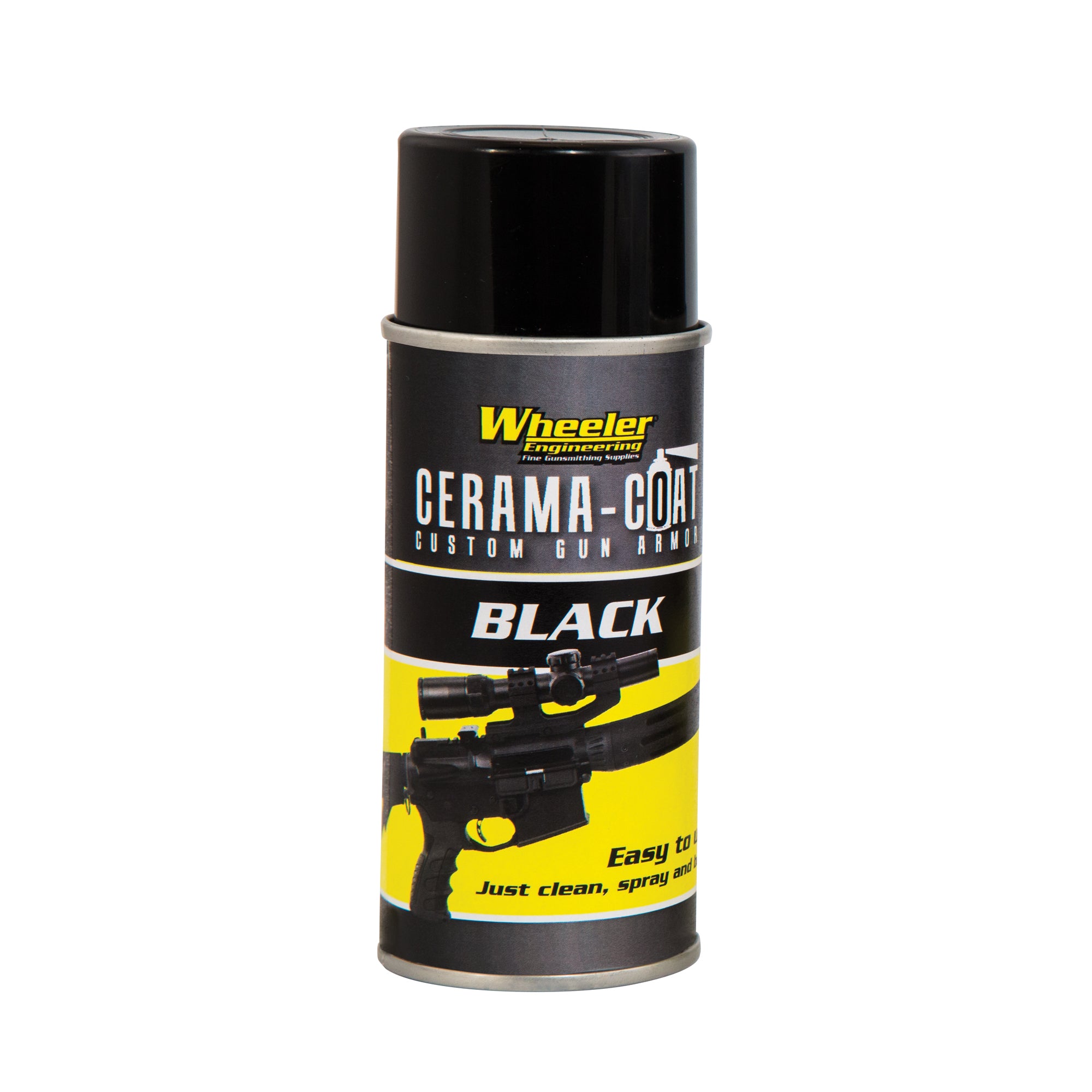 Wheeler Cerama-Coat Black 4oz Aerosol - Durable Ceramic Finish for Firearms