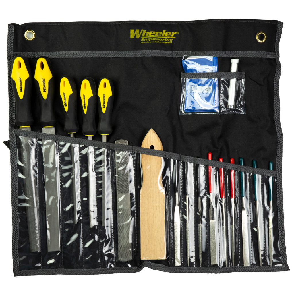 Wheeler Professional Gunsmithing File Set - Versatile 15-Piece Tool Kit for Firearms Maintenance