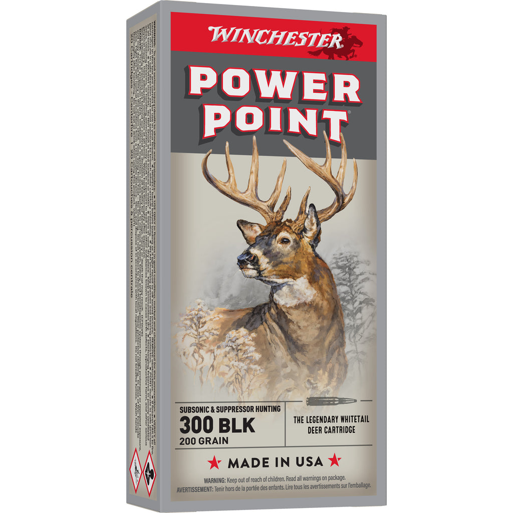 Winchester Ammunition Power-Point 300 Blackout 200-Grain Ballistic Tip Ammunition