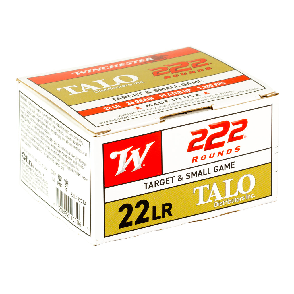 Winchester Ammunition 22LR 36 Grain Hollow Point Rounds - Bulk Pack of 222