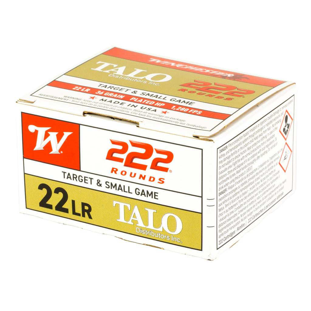 Winchester Ammunition 22LR 36 Grain Hollow Point Rounds - Bulk Pack of 222