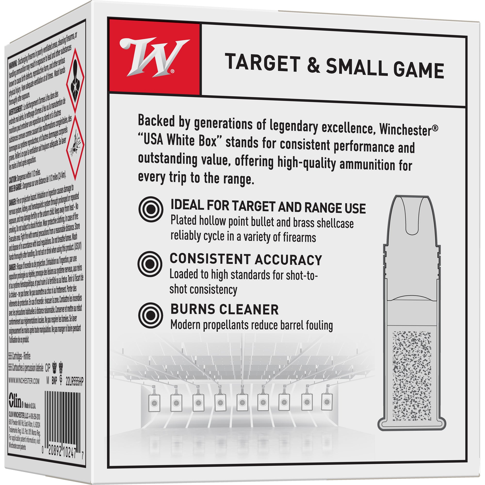 Winchester Ammunition 22LR 36 Grain Hollow Point Rimfire Ammo – 555 Rounds per Box