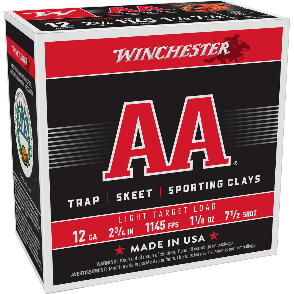 Winchester Ammunition AA Target 12 Gauge Shotshells - 1 1/8 oz #9, 2 3/4 Dram, Box of 25