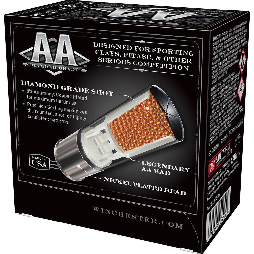 Winchester Ammunition AA Diamond Grade 12 Gauge Shotshells - 1 oz #7.5, 25 Rounds per Box