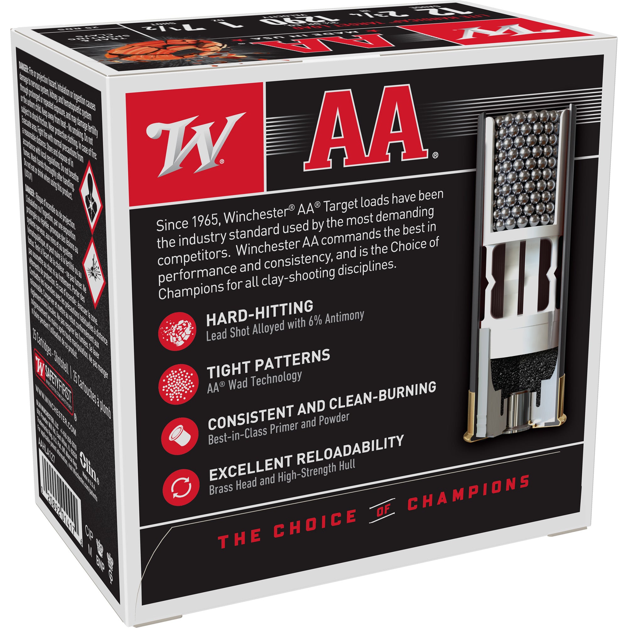 Winchester Ammunition AA Lite Handicap 12 Gauge Shotshells - 1 oz #7.5, Box of 25