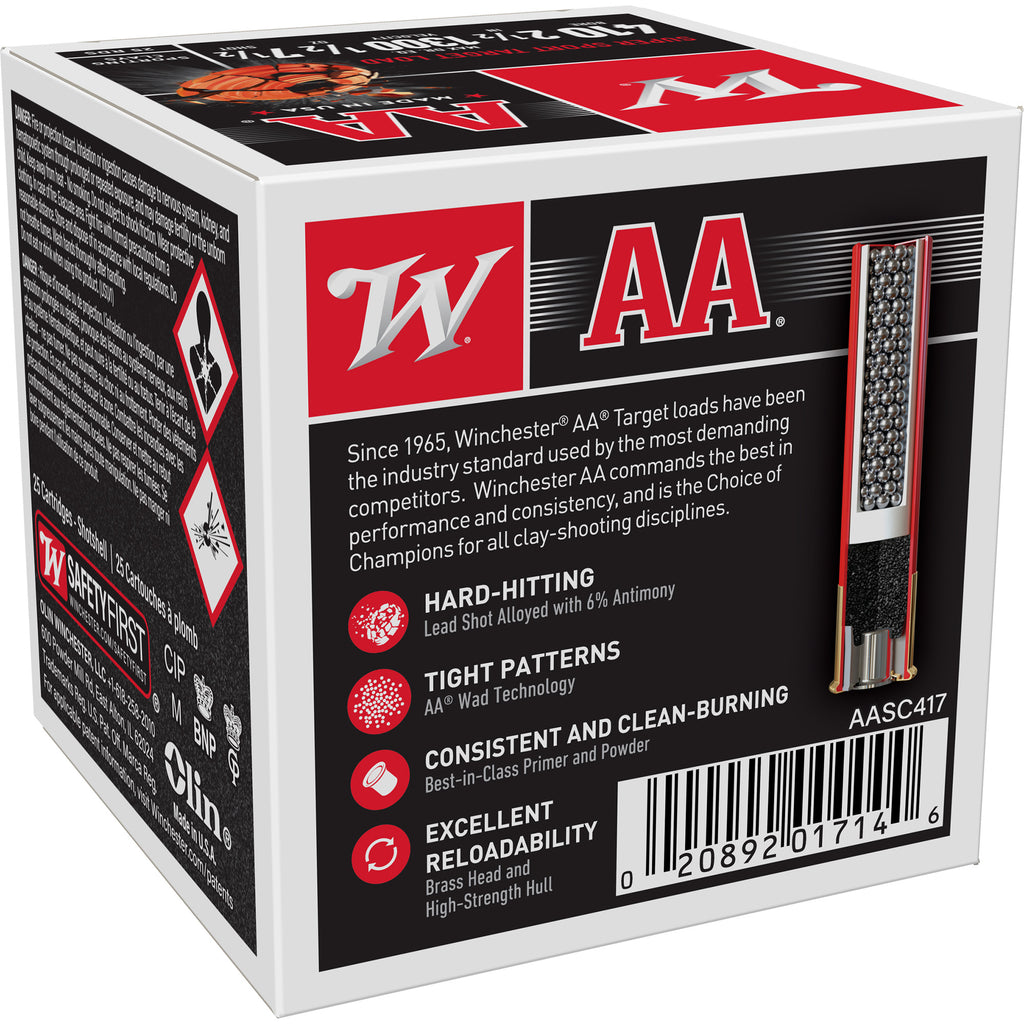Winchester Ammunition AA Shotshell 410 Bore 2.5 inch, 1/2 oz #7.5, 25 rounds per box