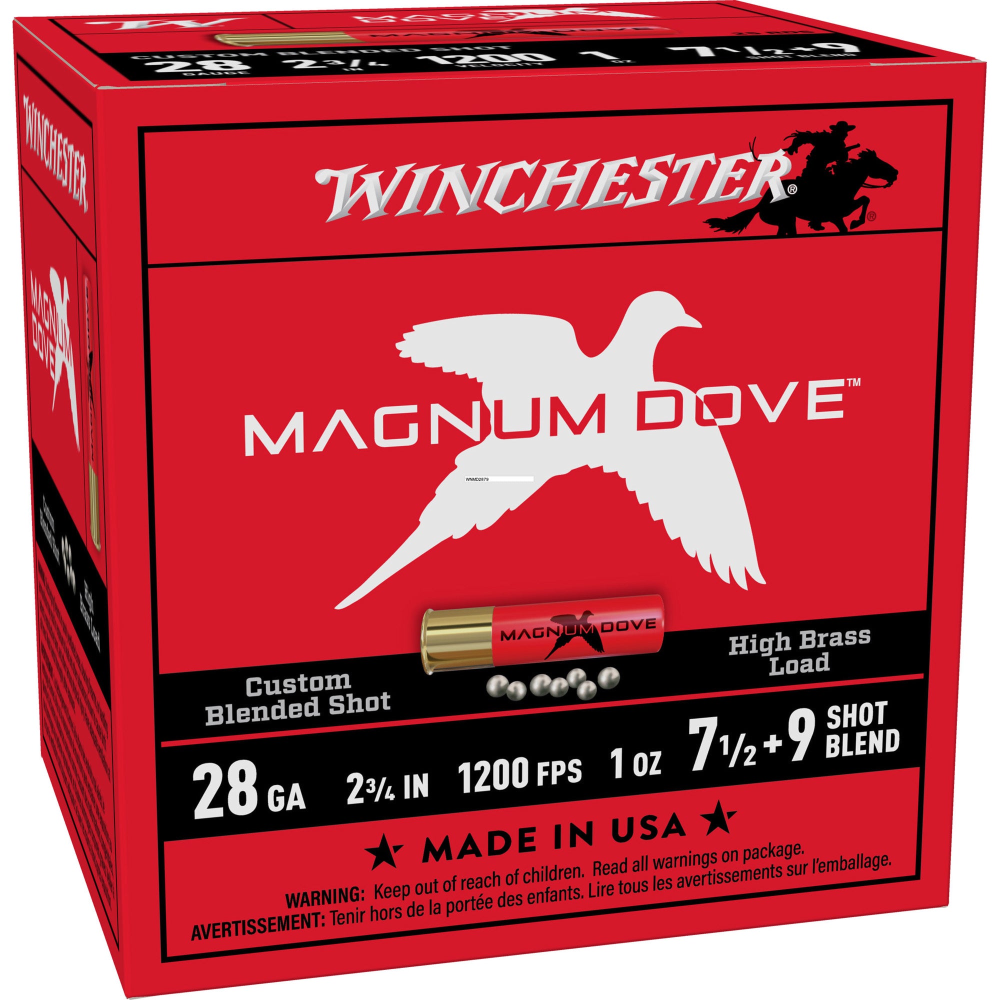 Winchester Ammunition Magnum Dove 28 Gauge 2.75-Inch Shotgun Shells with #7.5 and #9 Buckshot