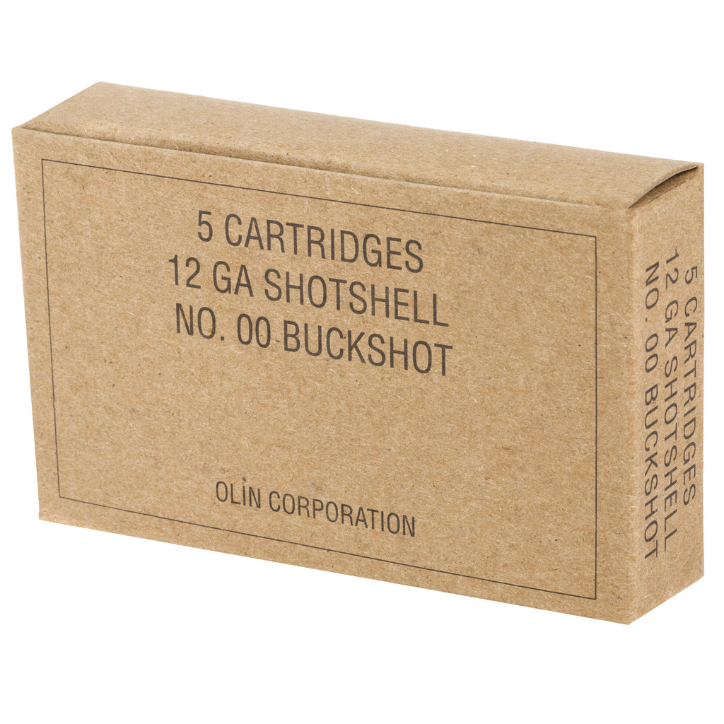 Winchester Ammunition Military Grade 12 Gauge 2.75-inch 00 Buckshot, 5 Rounds per Box, 250 Rounds per Case
