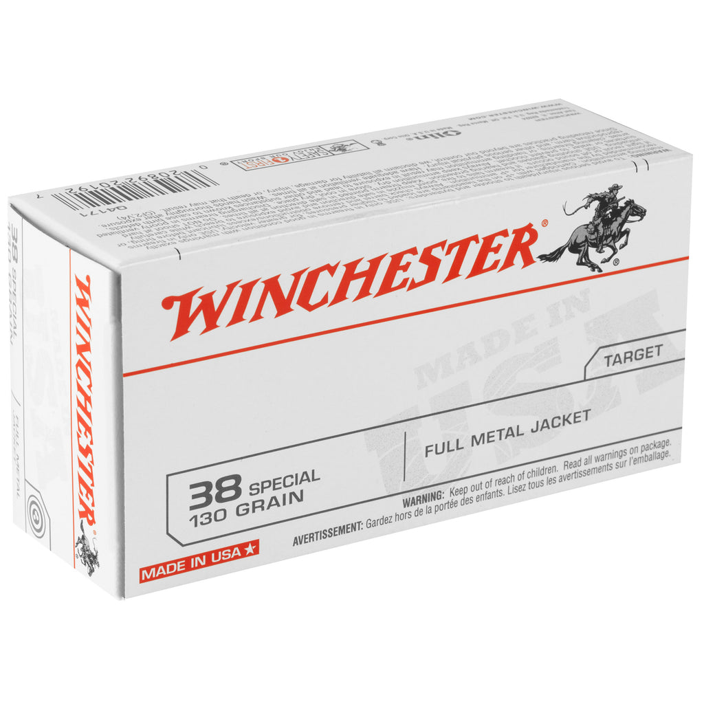 Winchester Ammunition USA 38 Special 130-Grain Full Metal Jacket - 50 Rounds Per Box