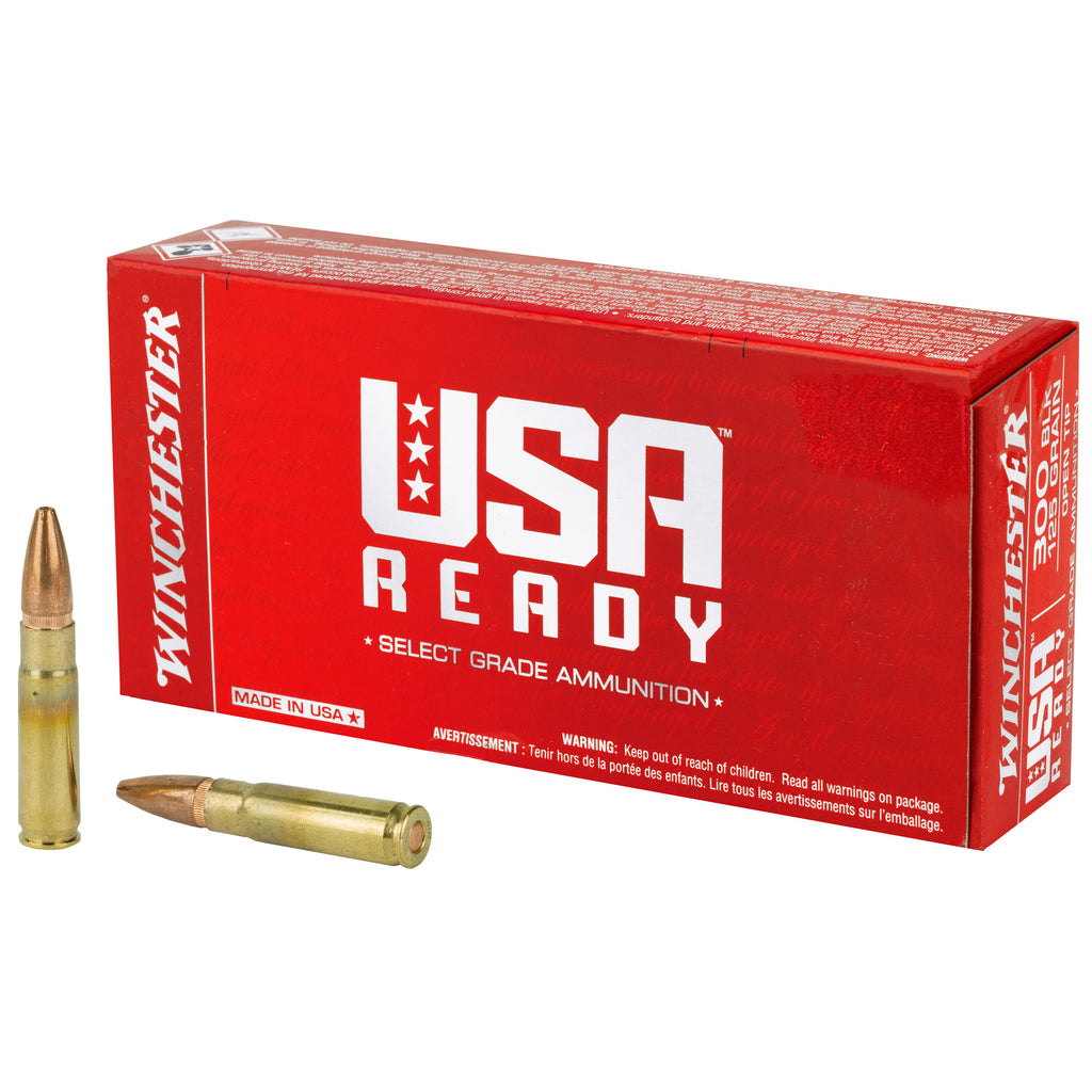 Winchester Ammunition USA Ready 300 Blackout 125-Grain Open Tip (20 Rounds per Box, 200 per Case)