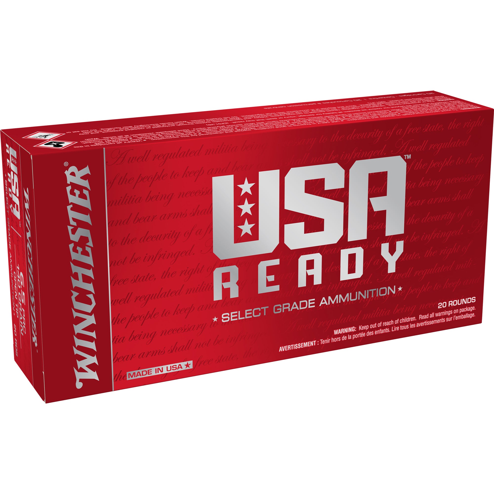 Winchester Ammunition USA Ready 6.5 PRC 140 Grain Open Tip Match - 20 Rounds per Box