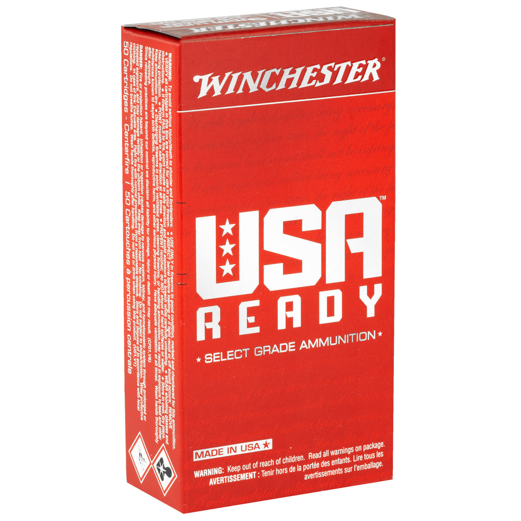 Winchester Ammunition USA Ready 9mm 115-Grain Full Metal Jacket Ammo, Box of 50 Rounds