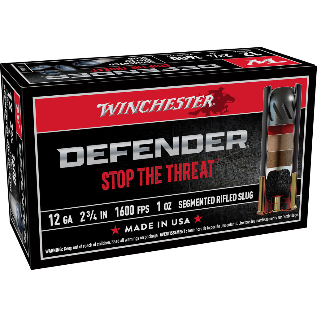 Winchester Ammunition PDX1 Defender 12-Gauge 1 oz Rifled Slug – 10 Rounds per Box